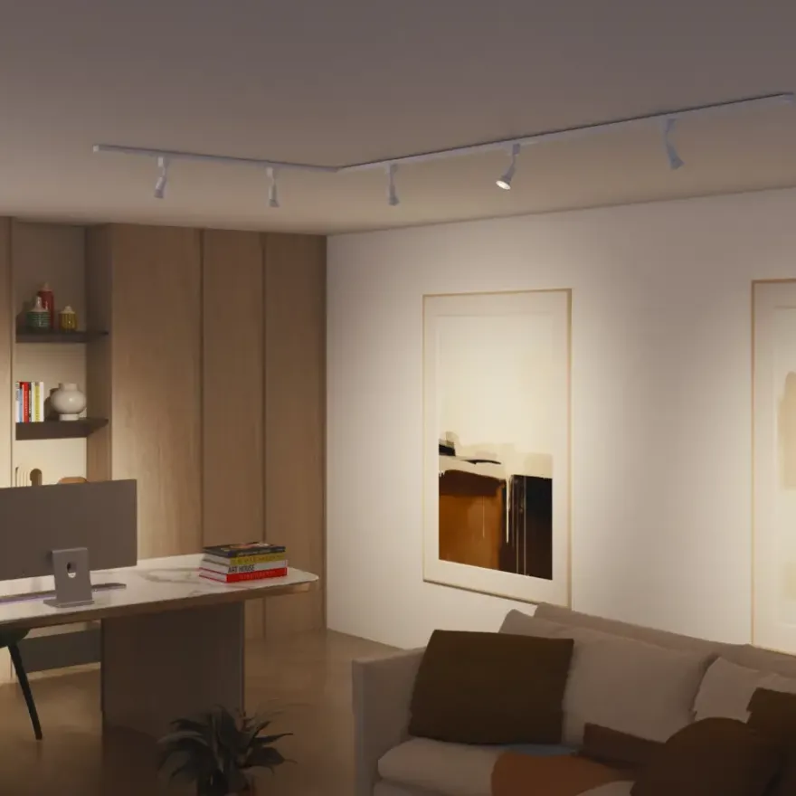 Philips EasyLink L-vormige connector rechtse hoek railverlichting wit