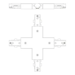 Philips EasyLink X-vormige conector railverlichting zwart