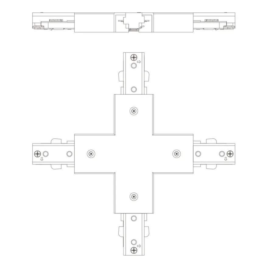Philips EasyLink X-vormige conector railverlichting wit
