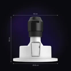 Philips Hue badkamerinbouwspot Xamento chroom - wit en gekleurd 6W - rond