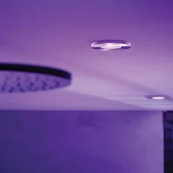 Philips Hue badkamerinbouwspot Xamento chroom - wit en gekleurd 6W - rond