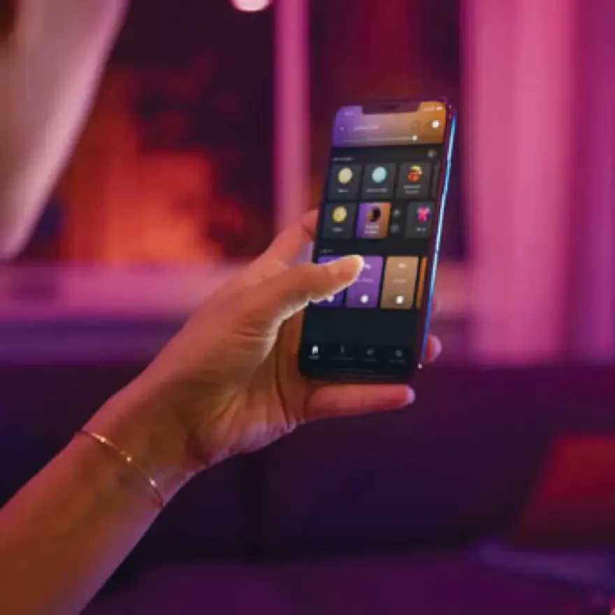 Philips Hue badkamerinbouwspot Xamento chroom - wit en gekleurd 6W - rond