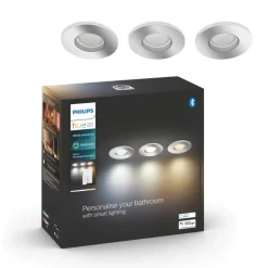 Philips Hue badkamer LED inbouwset Adore 3x5W chroom/wit incl, switch en bluetooth