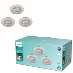 Philips inbouwspots Dive chroom set van 3