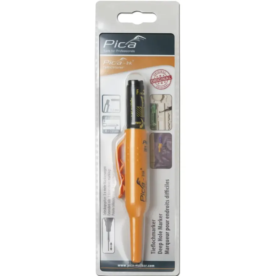 Pica markeerstift voor diepe gaten zwart 150/46