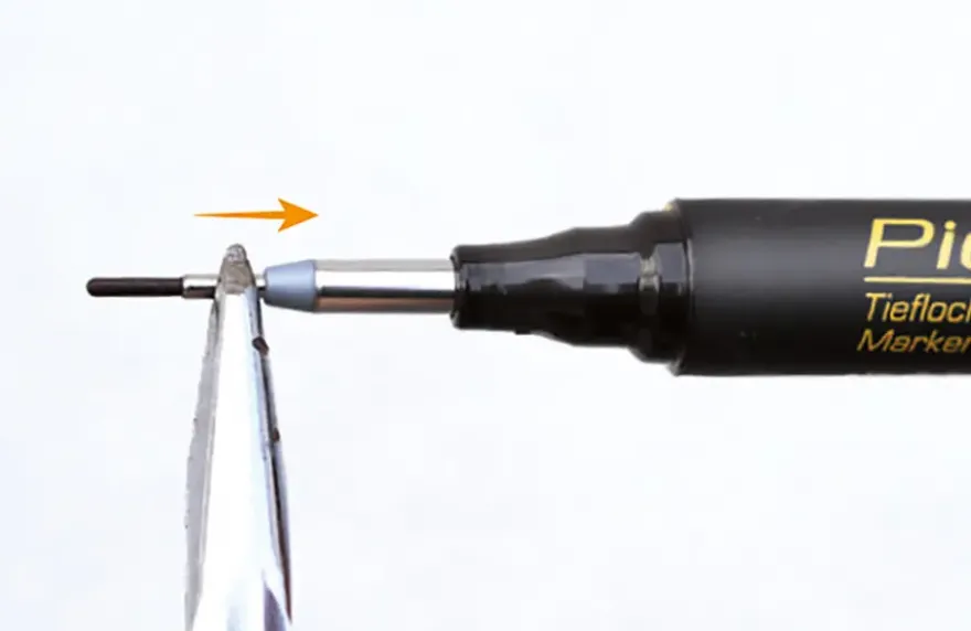 Pica markeerstift voor diepe gaten zwart 150/46