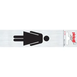 Pickup Alu deurbordje dames symbool 165x44 mm