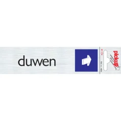 Pickup Alu deurbordje duwen liggend 165x44 mm