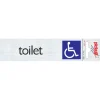 Pickup Alu deurbordje toilet toegankelijk voor rolstoel 165x44 mm