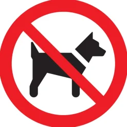 Pickup bord verboden voor honden Ø 18 cm
