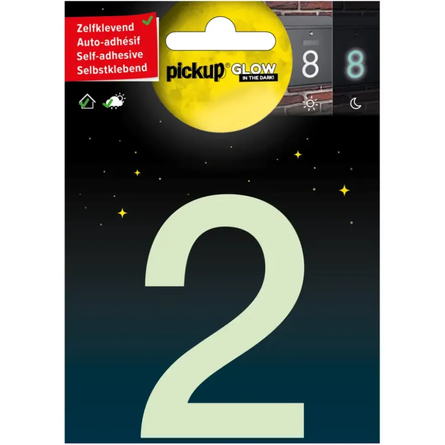 Pickup Glow in the dark Huisnummer 2 7,5 cm