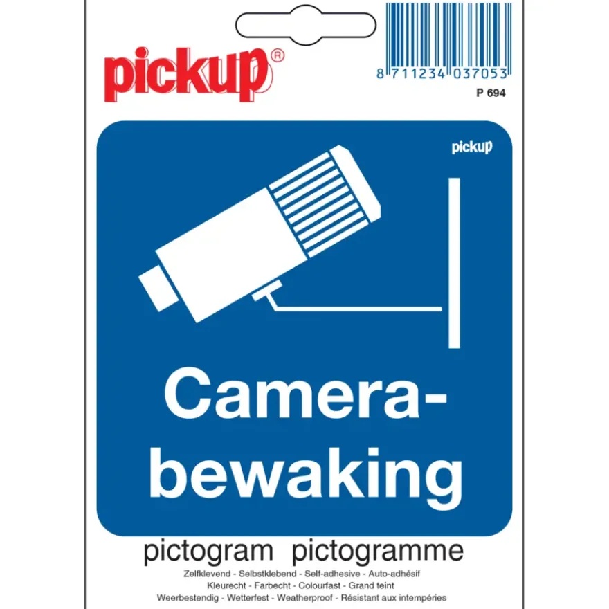 Pickup pictogram camerabewaking 10x10 cm