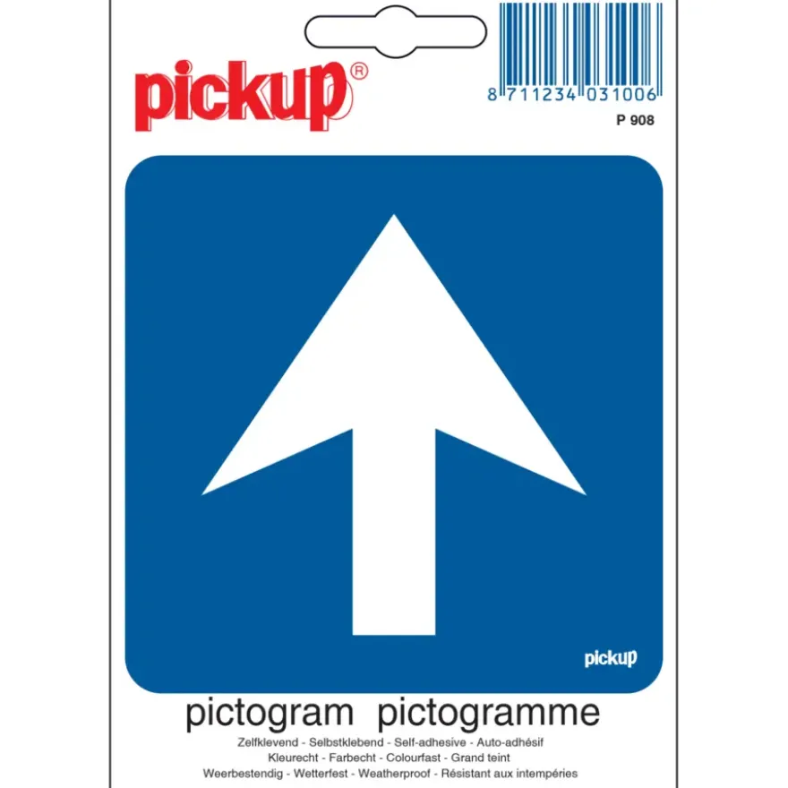 Pickup pictogram eenrichtingsverkeer 10x10 cm