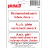 Pickup pictogram geen reclame 10x10 cm