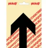 Pickup pictogram pijl zwart 80x115 mm