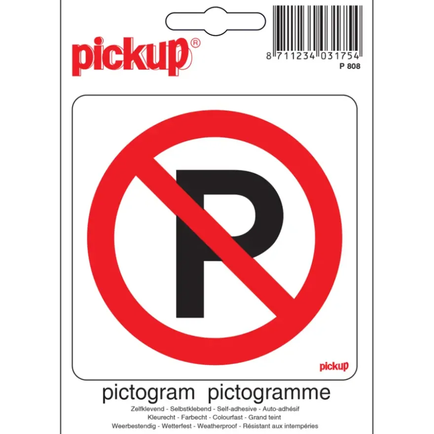 Pickup pictogram Verboden te Parkeren 10x10 cm