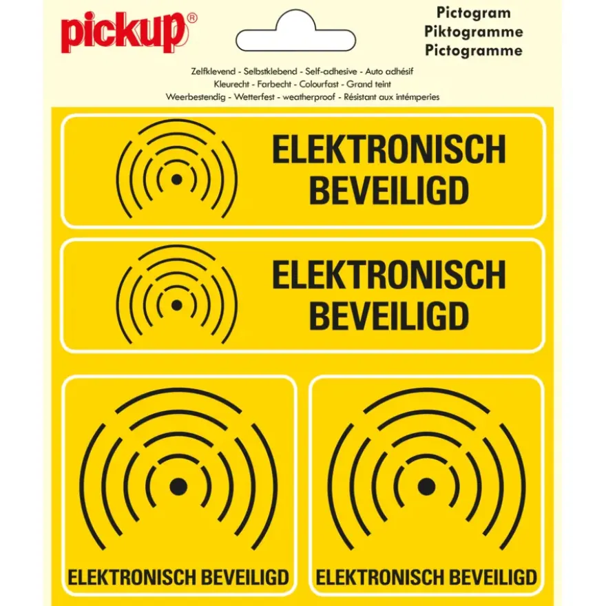 Pickup Pictogram Vinyl 15x15cm 4 op 1 Electronisch beveiligd