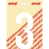 Pickup plakcijfer 3 wit mat 120 mm