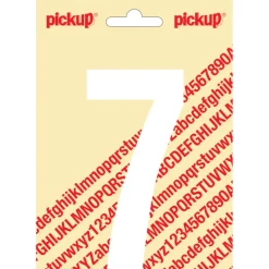 Pickup plakcijfer 7 wit mat 120 mm