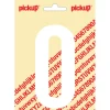 Pickup plakcijfer 0 wit mat 120 mm