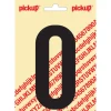 Pickup plakcijfer 0 zwart mat 120 mm