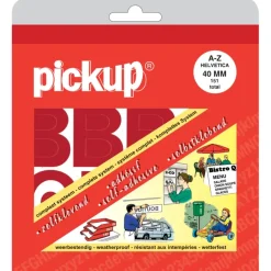 Pickup plakletter A-Z rood 40 mm