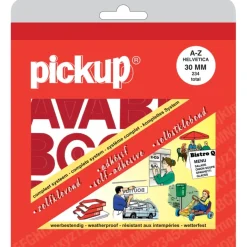 Pickup plakletter A-Z rood 30 mm