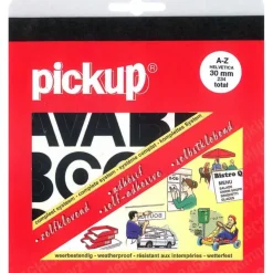 Pickup plakletter A-Z zwart 30 mm