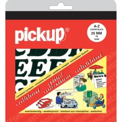 Pickup plakletter A-Z zwart 25 mm