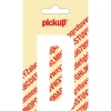 Pickup plakletter D wit mat 90 mm