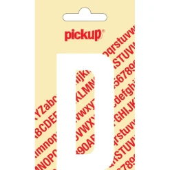 Pickup plakletter D wit mat 90 mm