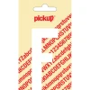 Pickup plakletter F wit mat 90 mm