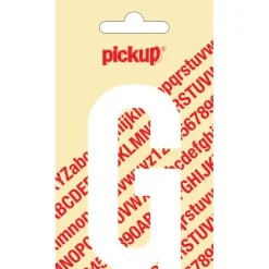 Pickup plakletter G wit mat 90 mm