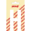 Pickup plakletter H wit mat 90 mm