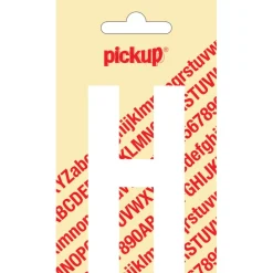 Pickup plakletter H wit mat 90 mm