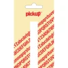 Pickup plakletter I wit mat 90 mm