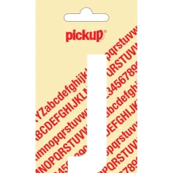 Pickup plakletter J wit mat 90 mm