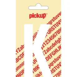 Pickup plakletter K wit mat 90 mm
