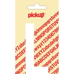 Pickup plakletter L wit mat 90 mm