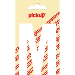 Pickup plakletter M wit mat 90 mm