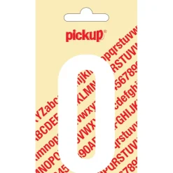 Pickup plakletter O wit mat 90 mm