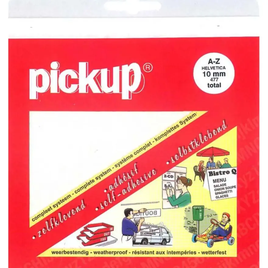 Pickup plakletters A-Z Helvetia wit 10 mm