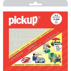 Pickup plakletters A-Z Helvetia wit 10 mm