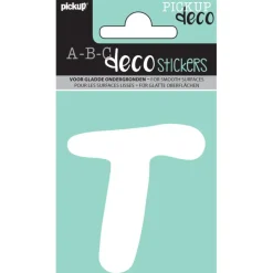 Pickup plakletter T Emma wit 70 mm
