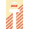 Pickup plakletter T wit mat 90 mm
