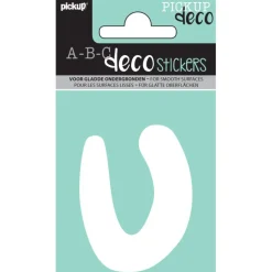 Pickup plakletter U Emma wit 70 mm