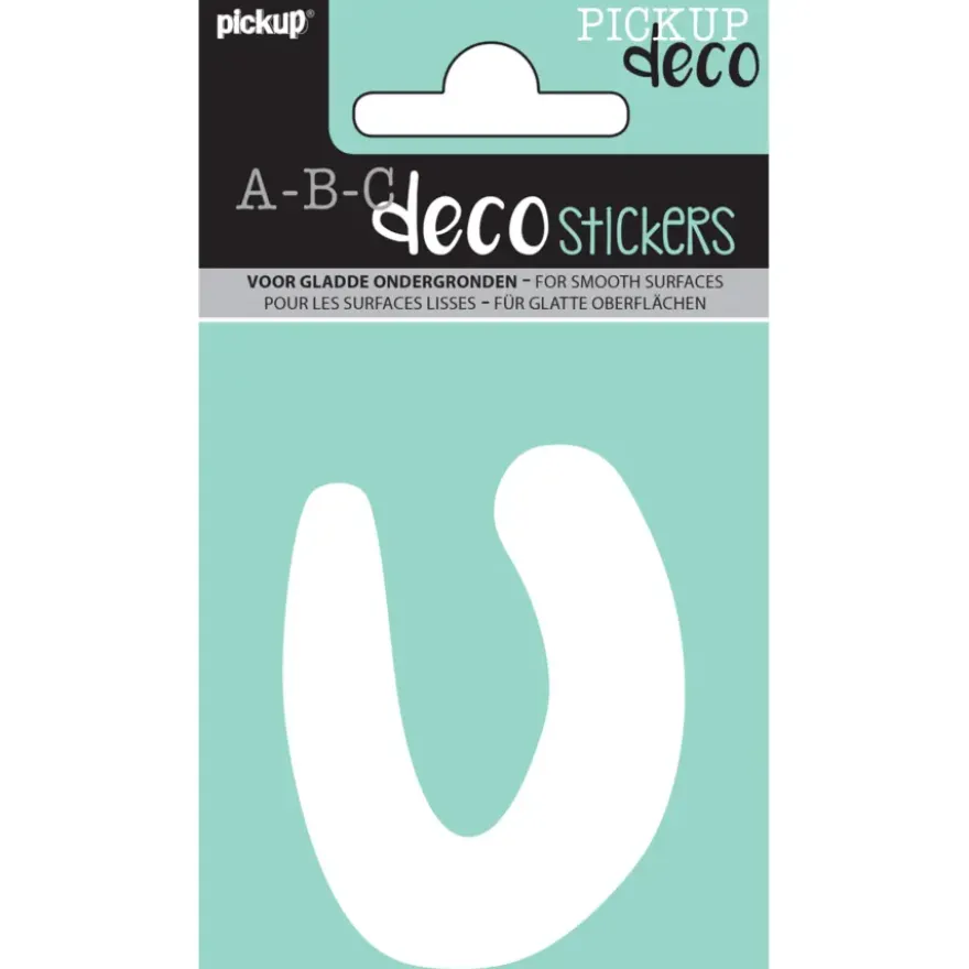 Pickup plakletter U Emma wit 70 mm
