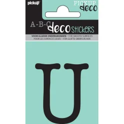 Pickup plakletter U Maud zwart 60 mm