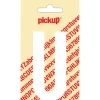 Pickup plakletter U wit mat 90 mm