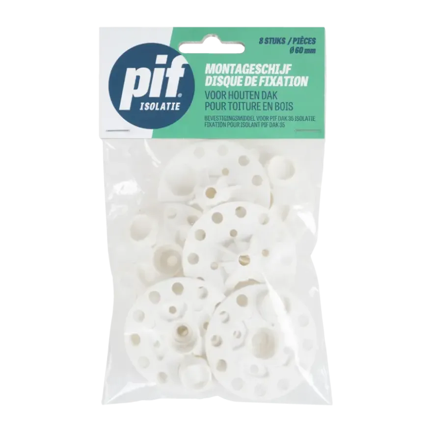 PIF Isolatie schijf 60 mm voor Isolatie montage